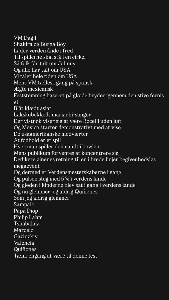 JonasGnu's tweet photo. Udpluk i en VM-tid
VM Dag 1
Den fjerde mariachi
#vmdk https://t.co/Yr1PyDpx3k