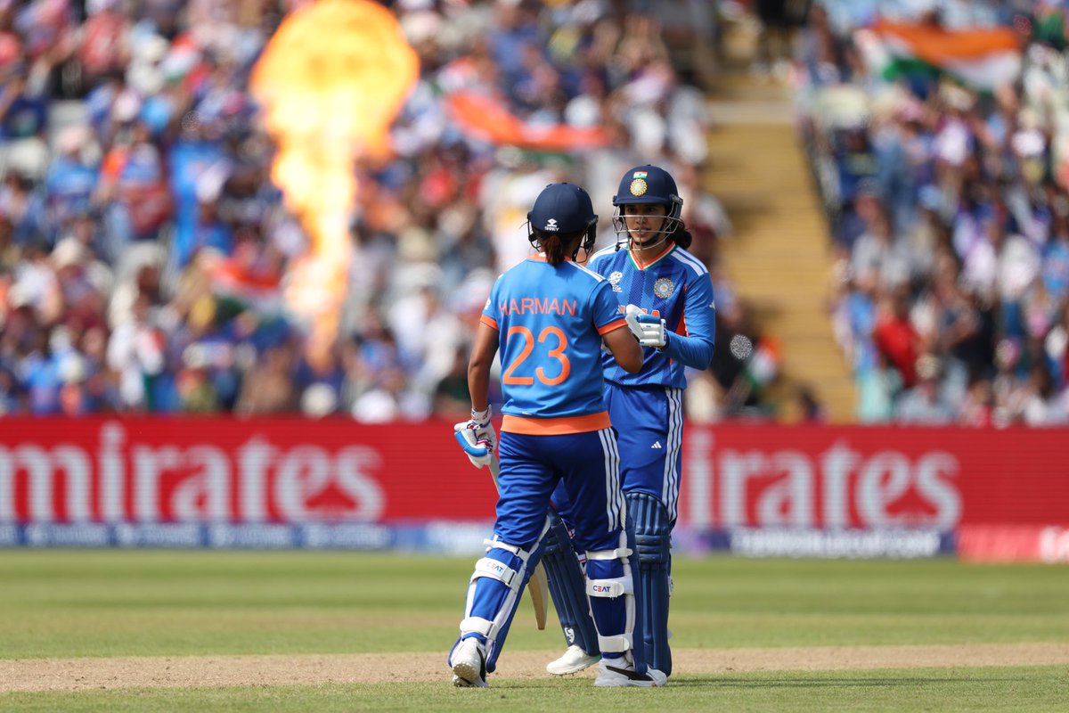 siddharthsahib's tweet photo. A statement win for Team India over Pakistan in the Women’s T20 World Cup! 🇮🇳

Smriti Mandhana’s brilliant 68 laid the platform, while Deepti Sharma’s sensational five-wicket haul turned the game decisively in India’s favour. A complete team performance under pressure and the perfect start to another World Cup campaign. 👏

#INDvPAK #WomensT20WorldCup #TeamIndia
