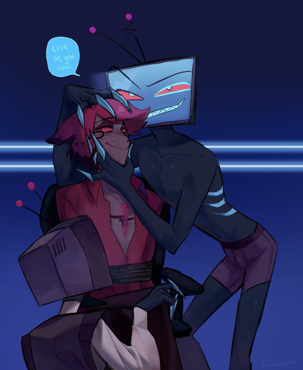 pyrlemon's tweet photo. i hate you vox 

#hazbin #radiostatic https://t.co/gywHaJNavc