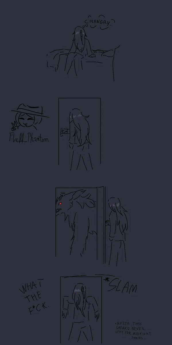 LC_RECON_REHAB's tweet photo. [COMIC] 

[Sadako's Midnight Snack...?] 
Part 1 : 

(Drawn By @Fluff__Phantom) https://t.co/8JLGJNfsRn