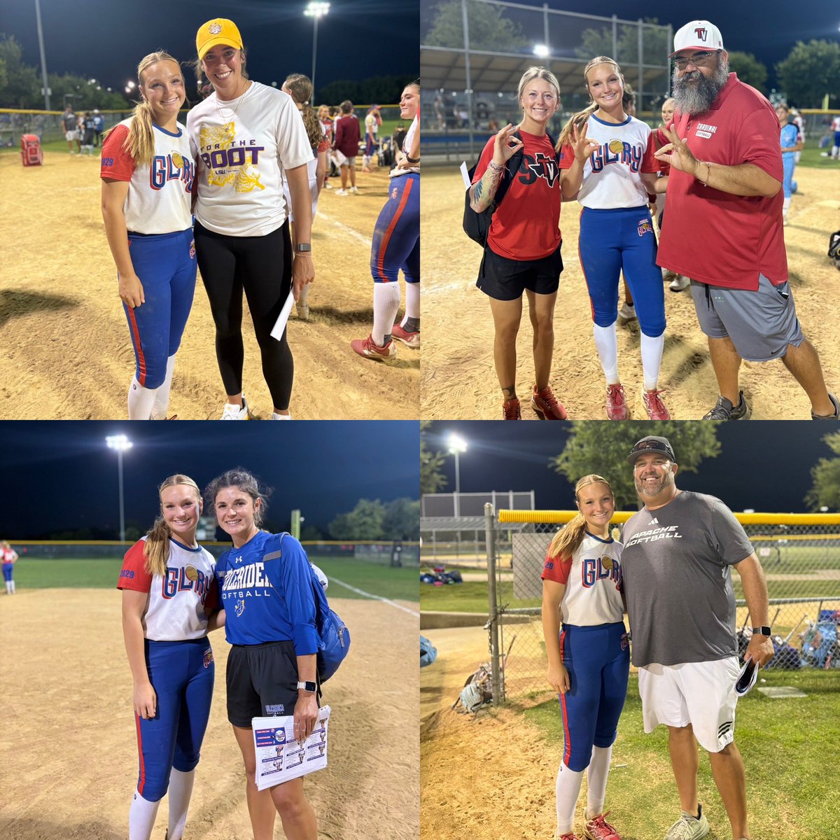 Tatum_P25's tweet photo. How my weekend started…to how it ended. 🤣 Nothing serious just a stiff neck now and some post concussion issues but I’ll be back on the dirt this weekend. 🤞🏼. #headfirst #ko @14uTxGloryGold @TexasGlory @LineDsoftball @ExtraInningSB https://t.co/XyBCkJRhW5