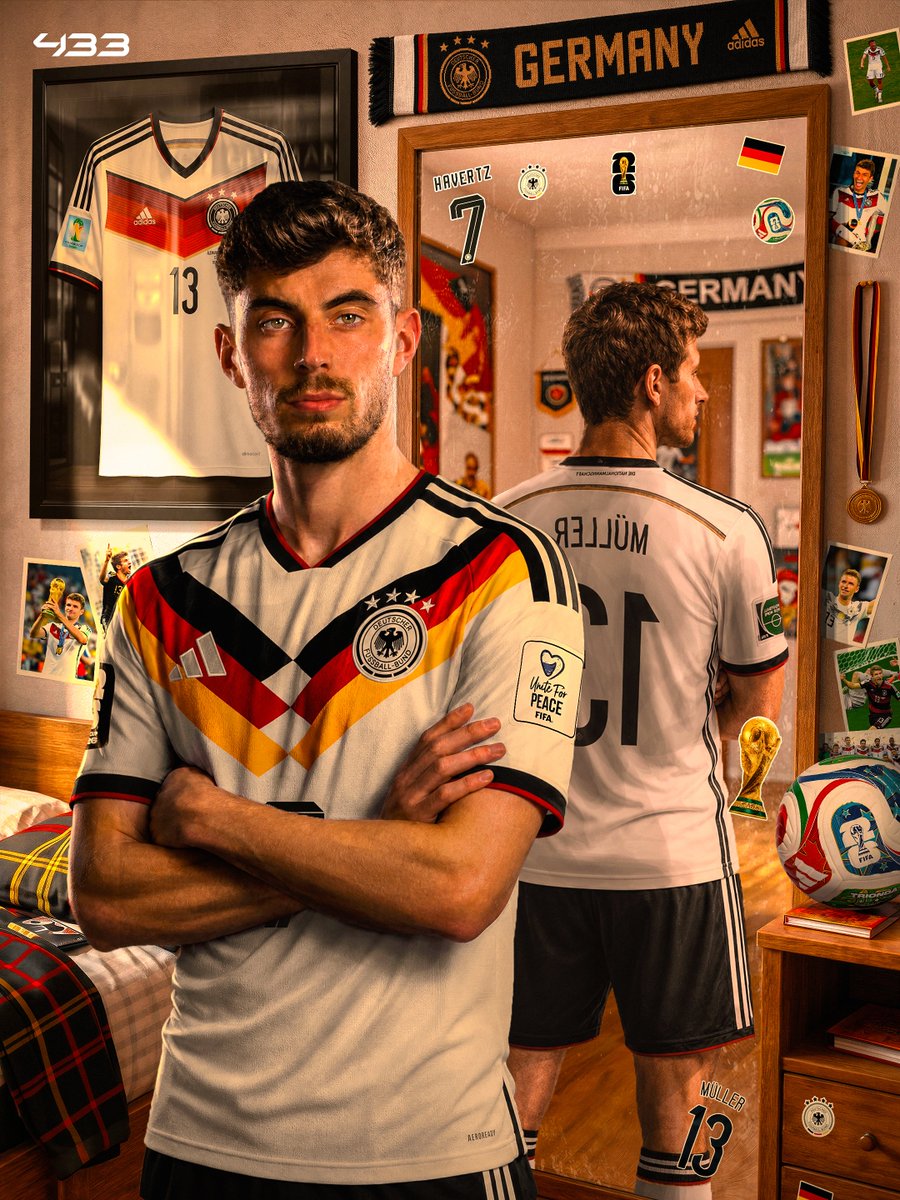 433's tweet photo. 𝐊𝐀𝐈 𝐇𝐀𝐕𝐄𝐑𝐓𝐙 𝐋𝐎𝐕𝐄𝐒 𝐓𝐇𝐄 𝐁𝐈𝐆𝐆𝐄𝐒𝐓 𝐒𝐓𝐀𝐆𝐄𝐒 😍🇩🇪

Kai Havertz:
🏟️ 4 World Cup games
⚽ 4 World Cup goals

And let's not forget he has also scored in both Champions League finals he has played 😎

𝘽𝙄𝙂 𝙏𝙊𝙐𝙍𝙉𝘼𝙈𝙀𝙉𝙏 𝙋𝙇𝘼𝙔𝙀𝙍. https://t.co/E4PWQxoV87