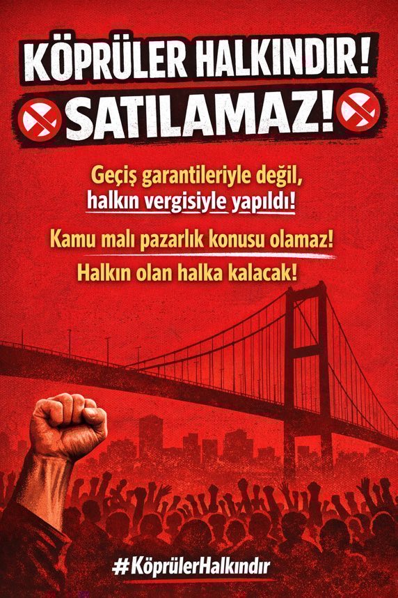 CeyhanGuntekin's tweet photo. KÖPRÜLER BİZİMDİR
BİZ KİMMİYİZ?
Biz
HALKIZ 
HALK
Bİ HATIRLA ARTIK
BABANIN ÇİFTTLİĞİ
DEĞİL 

#EmeklininGazabıSandıkta https://t.co/B7ZntKO1LA
