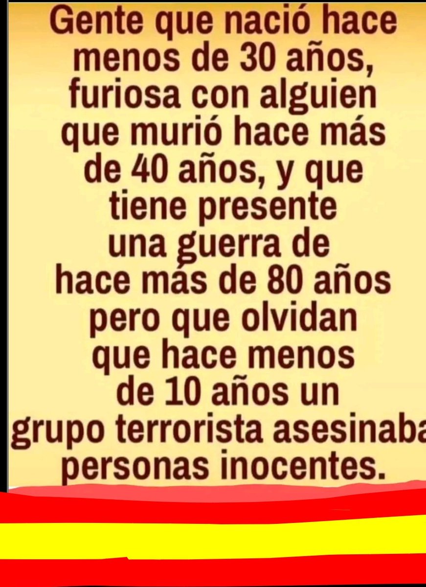 ArcangeldeVox's tweet photo. 📢📢📢📢📢📢📢📢📢¡Este tuit de @teeeeveeeeooooo es para ponerle un marco y darle en el careto a la chusma de la imagen de al lado para que se enteren de lo que fué la "dictadura" de Franco para los españoles de bien.
Yo no fuí obrera en el tiempo de Franco y en mi casa no se hablaba de política por lo que no ofendo lo que no viví como obrera, pero mi padre sí lo era y se que es todo cierto y como vivíamos, entonces, siendo un obrero trabajador y decente, claro.
Fuí obrera ya con el socialismo y lo que si he vivido y sufrido es el terror de ETA y el aumento de delincuentes, drogadictos, ladrones, violadores, vagos, corruptos y mala gente viviendo a costa de mi trabajo.
Dictadura y miseria tenemos, de verdad, ahora gracias a los más de 40 años que llevamos de 🐀🐀🔴🔴 y 🔵🔵 del @PSOE y @ppopular 
¡GRACIAS A LOS DOS PARTIDOS DE LADRONES Y CORRUPTOS!
#Fachosfera #TeamVox  #ConVoxOConNadie #SpainIsADictatorship #nohabrapazparaferraz #AbascalOrgulloNacional #golpeDeEstadoDelPSOE #SanchezDimisión #SOSEspaña #ParemosElGolpe #EnDefensaPropia    @Santi_ABASCAL @navedelmisterio @carmenporter_ @AlbertiniJorge @_javiercardenas @guidoprincesa @AntonioRNaranjo @elprogramadear @EnBocaDe_Todos