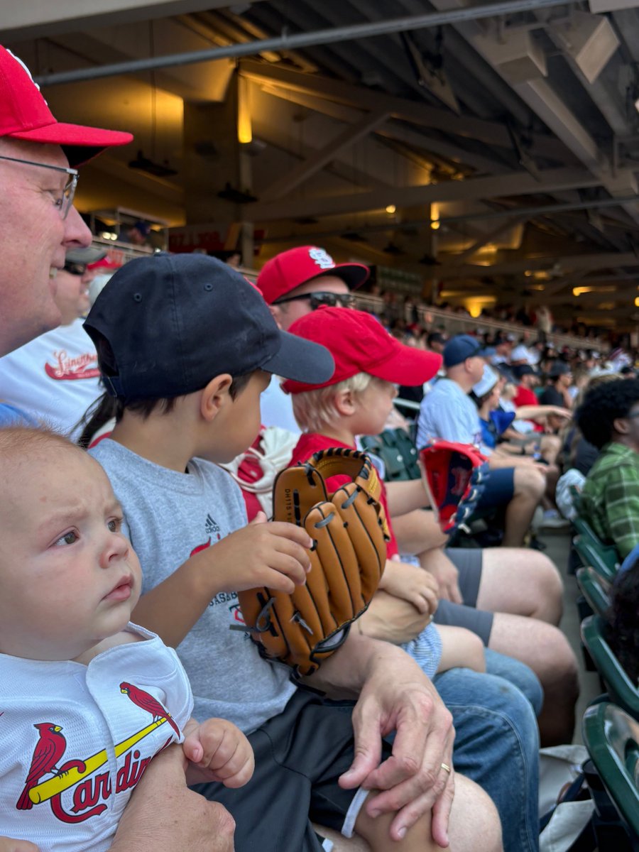 NWC_PGC's tweet photo. Thankful to enjoy an early Father’s Day yesterday with our married kids taking them to the St. Louis Cardinals game in Minneapolis. Our four grandsons first of many Cards ⚾️ victories! 9-6 over the Twins! #Love our family!!#BlessedAndGrateful 🙏#LetsGoCards ⚾️ https://t.co/o85Hvi9GjS