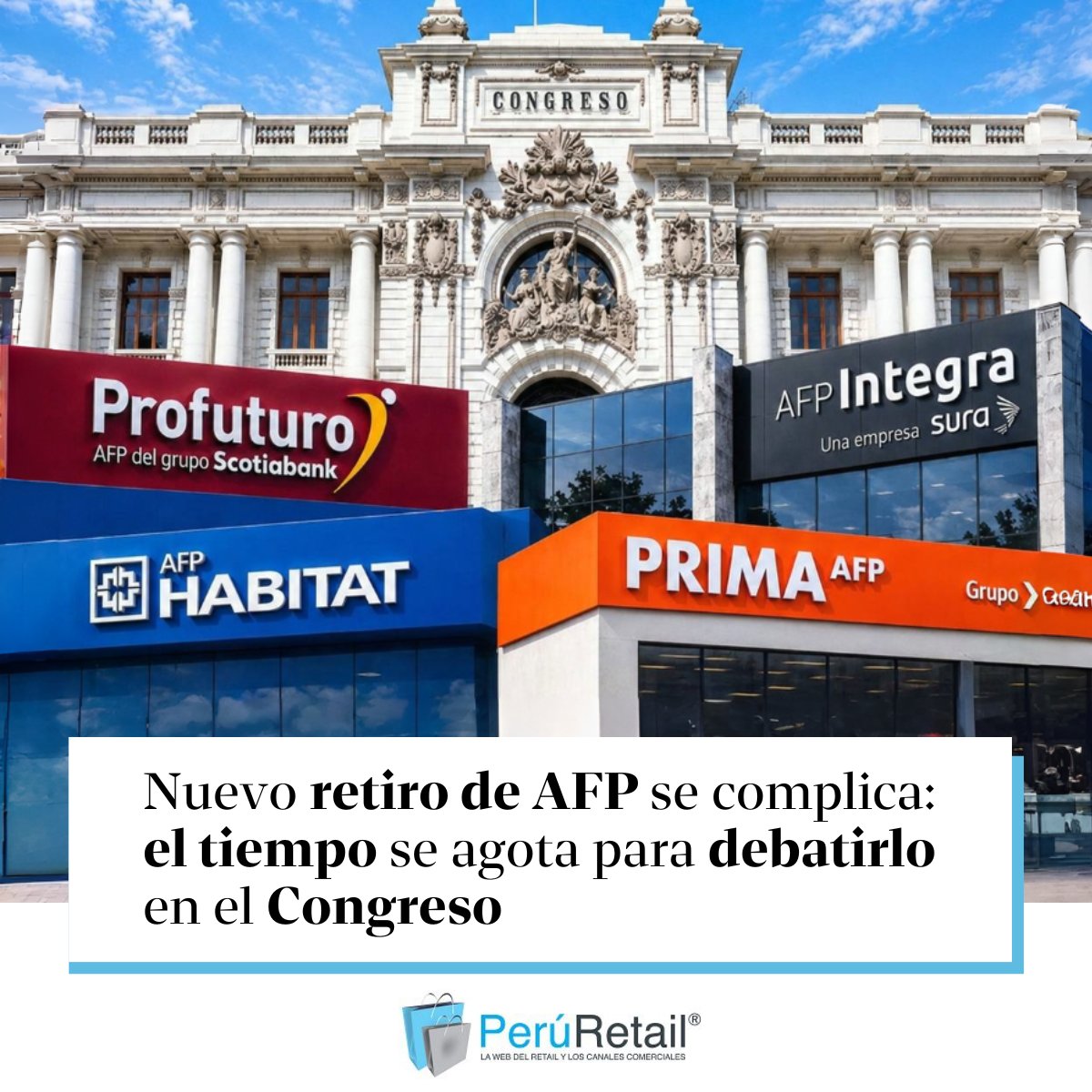 peruretail's tweet photo. 🚨🏛️💰El fin de la legislatura deja en incertidumbre el futuro del noveno retiro de AFP, que podría quedar en manos del próximo Congreso. Los detalles aquí. ►https://t.co/oJb5XqAx7B
#AFP #RetiroAFP #Congreso #Economía #Pensiones https://t.co/69yCcRRbsK