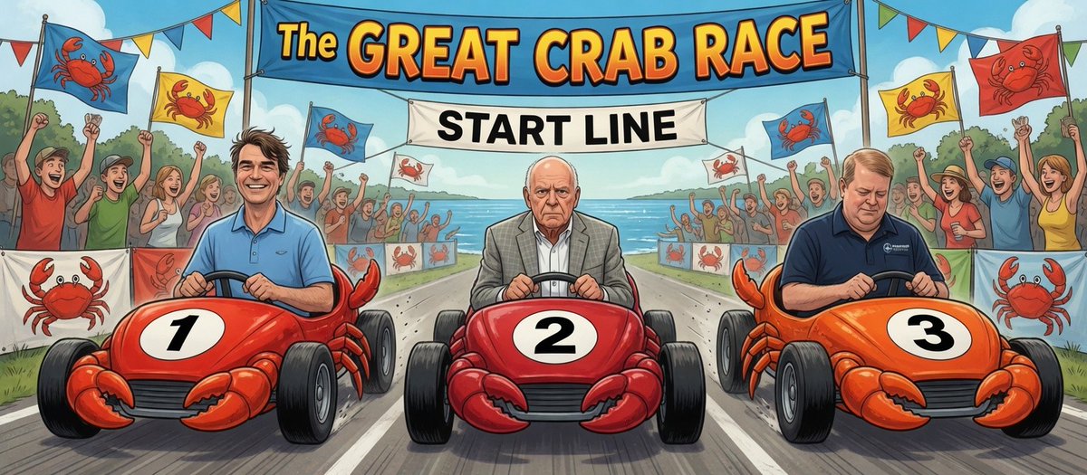 ChesapeakeToday's tweet photo. THE GREAT CRAB RACE
https://t.co/WPFM5QibXr https://t.co/YRRTzVXoeT