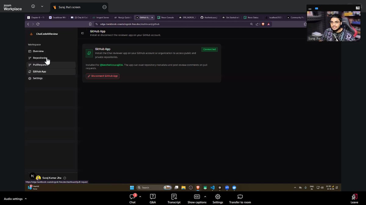Darshik8677's tweet photo. Day 02 🚀
Building projects under the guidance of @surajtwt_
Today's project: AI Code Reviewer
Today we implemented AI and Inngest in the project. Ngl, I was a bit confused with some concepts and how everything works behind the scenes, but seeing it come together was exciting. https://t.co/WcCHjVT8e0