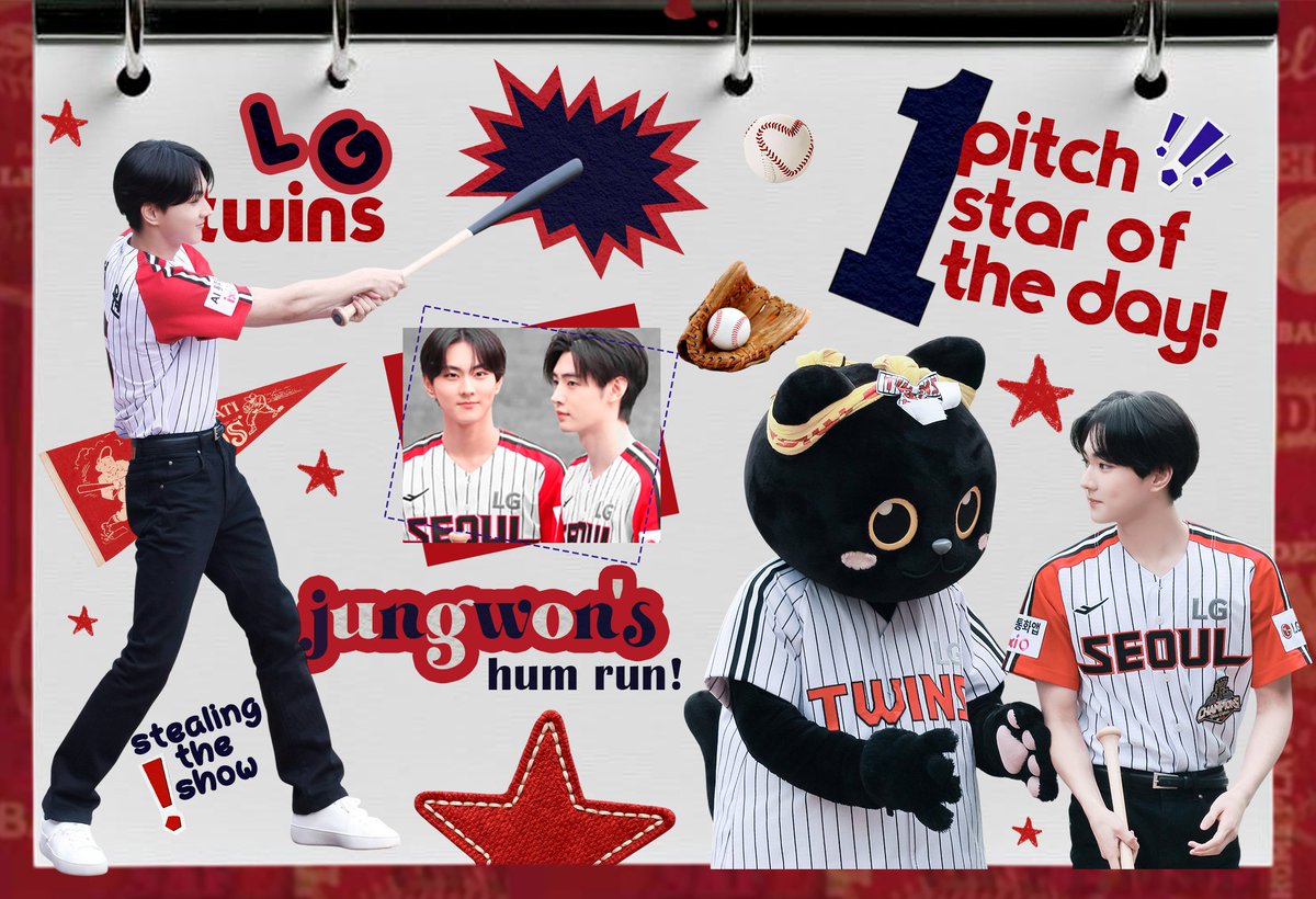 meowwonyj's tweet photo. main character energy at the ballpark. ⚾️

 #정원 #LGTwinsxJUNGWON #JUNGWON #엔하이픈 https://t.co/oYcV1aFCCf
