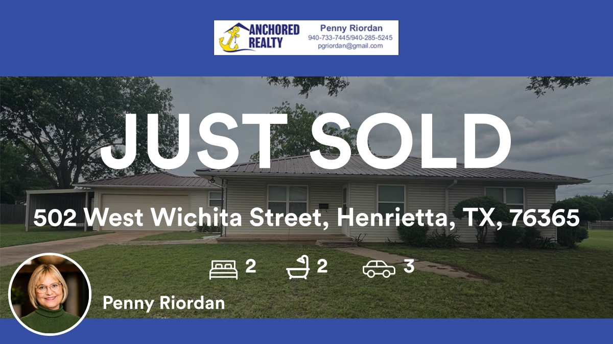 PennyPriordan's tweet photo. 🛌 2 🛀 2 🚘 3
📍 502 West Wichita Street, Henrietta, TX, 76365

My latest sale on RateMyAgent.
TEXAS 0500727
https://t.co/jDQWmixQWA

...
#ratemyagent #realestate #Anchored_Realty#PennyRiordanTeam https://t.co/wvz4kRStld