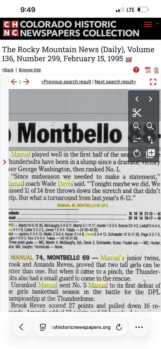 MrCoachPage's tweet photo. Some articles from high school. I played and started 3 out of 4 years 6A varsity in Denver, CO. Played with and against players who made the N.B.A or ties as players and coaches. https://t.co/VpV7XdAolJ