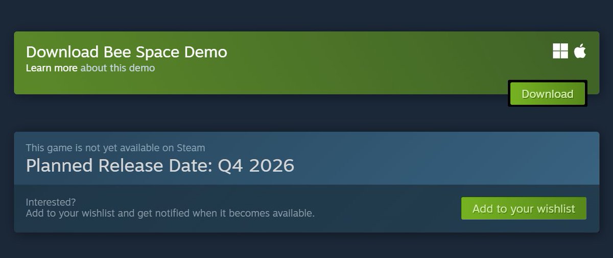 BeeSpaceGame's tweet photo. The Bee Space demo is live! https://t.co/MmP7FtY2UJ