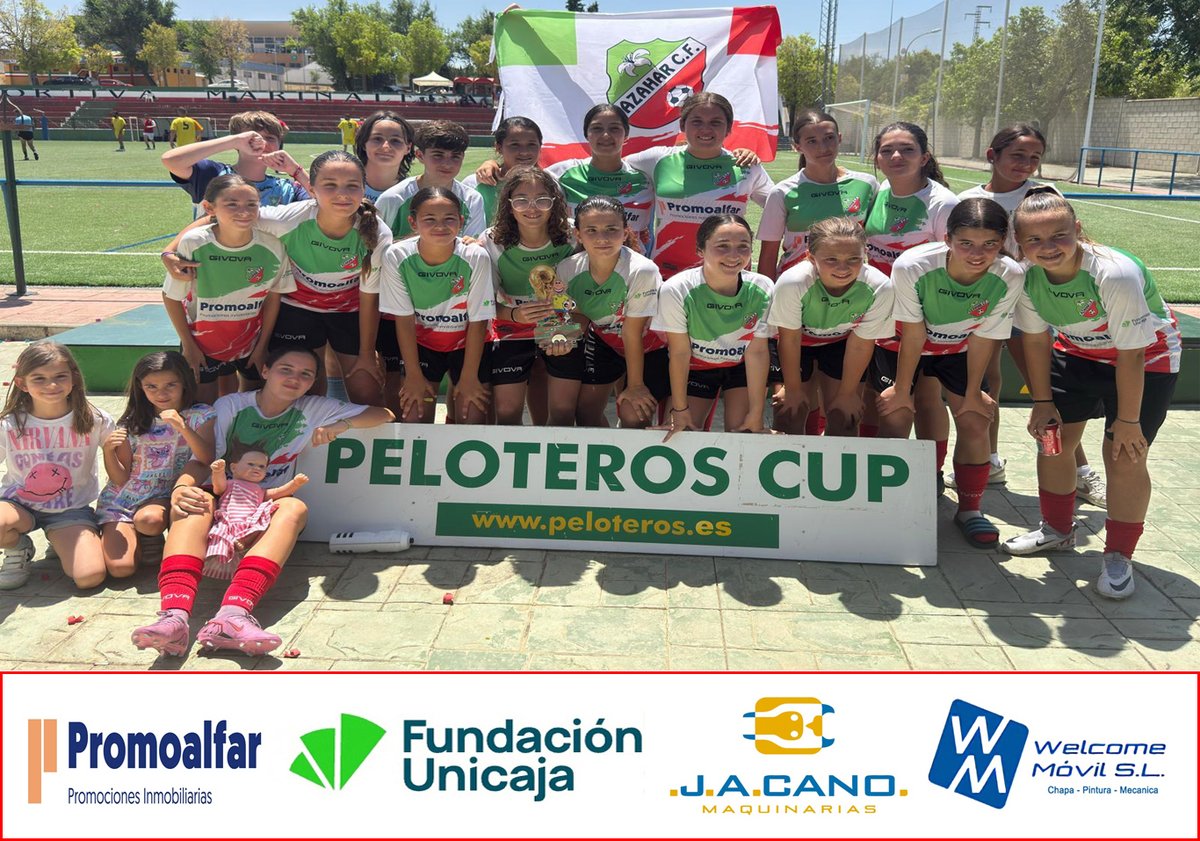 cf_azahar's tweet photo. En la mañana de hoy el Equipo Infantil se ha proclamado campeón del Torneo Peloteros Cup 2026 celebrado en Marinaleda (Sevilla).
ENHORABUENA.
💪🏆⚽💚🤍❤️⚽🏆💪
Todos somos una 🍍
#azaharcf
#familiaazahar
#estoesazahar
#aportadaazahar
#muynuestramuyazahar https://t.co/SH63tH8xV9