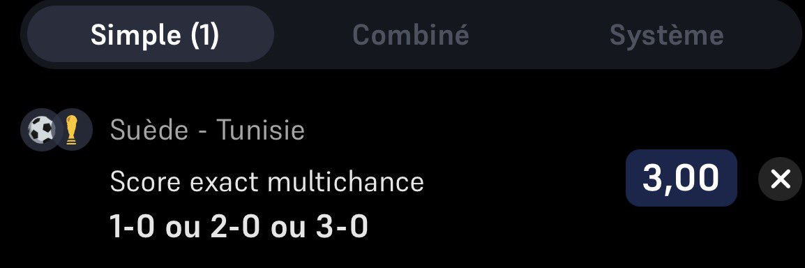 Moustik57's tweet photo. Pas de bet sur la Côte d’Ivoire. Je vois un match fermé (1er 0-0?!) donc on bascule sur la Suède contre la Tunisie. 
Je vois la Suède l’emporter dans la difficulté avec sa grosse attaque face à une Tunisie solide défensivement. 
04h 🌎💪🏽 https://t.co/zfw7ggdZzU