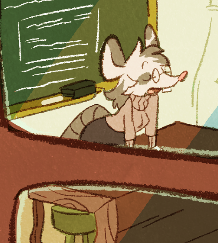 puppeypawbs's tweet photo. tiny mouse professor??! (yes she needs a stool) https://t.co/zLBFssAXBg