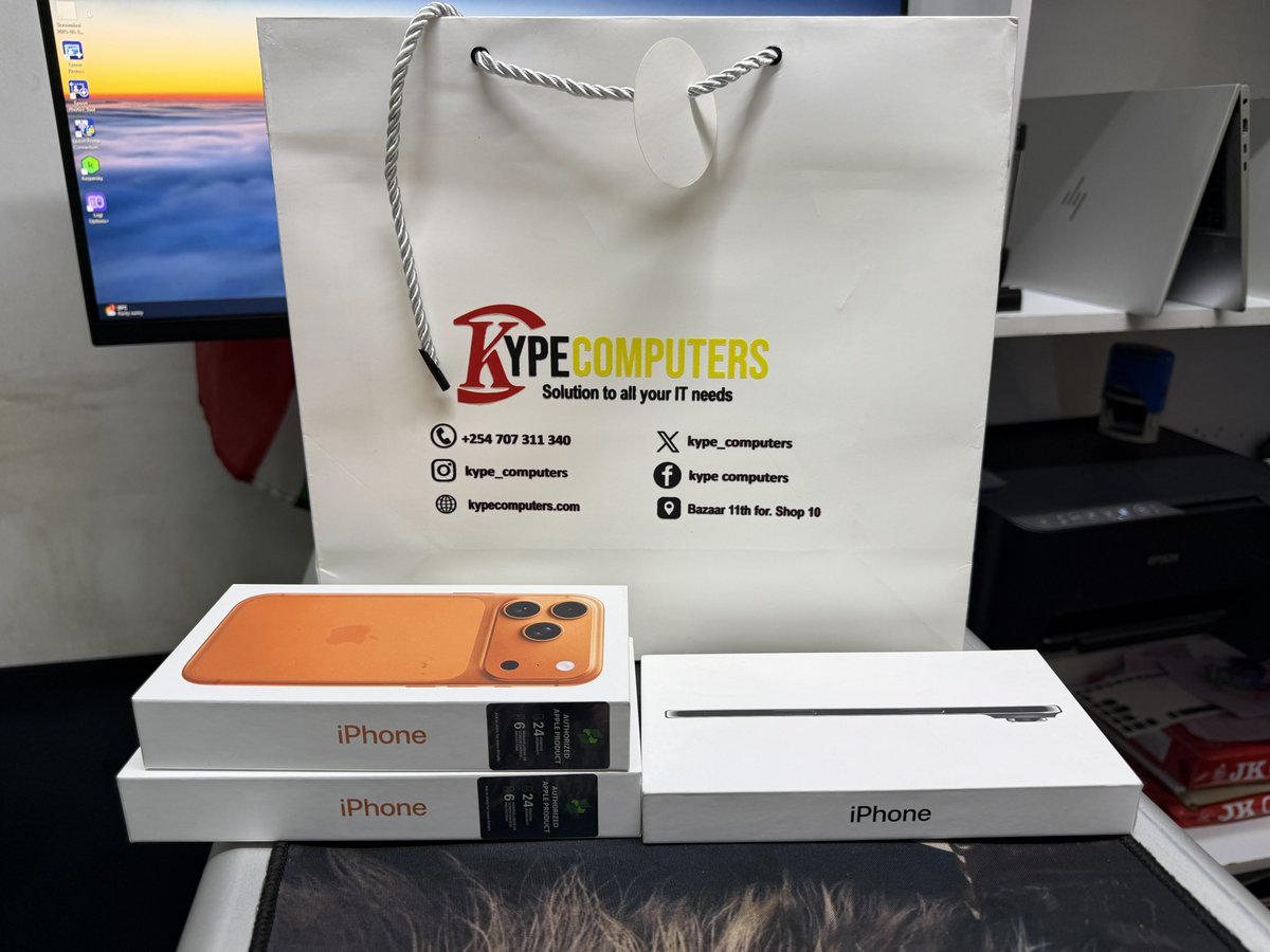 kype_computers's tweet photo. New units

Each with 2yrs EA warranty 

1. Samsung galaxy s26 ultra 256gb kes 130,000

2. Iphone 17 256gb (simcard+esim) kes 118,000

3. Iphone 17 pro max 256gb (simcard+esim) kes 190,000 

Call 0707311340

Visit https://t.co/StfWhXKKdZ

Visit us at the bazaar 11th floor (take lift 3) wing B suite 1110