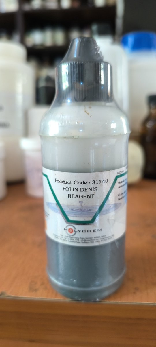 DelsonScientifi's tweet photo. The Folin–Denis reagent is a laboratory reagent used to detect phenolic compounds, particularly in the determination of total phenolics in biological samples.

Contact /WhatsApp us now. +2348067219578 https://t.co/F2KnRaneKI