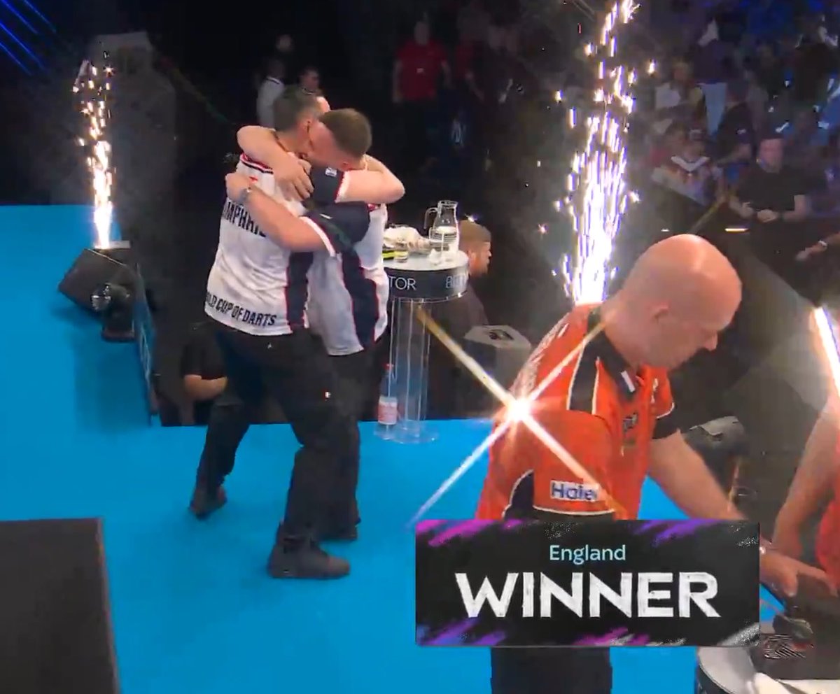 dartsnewsstats's tweet photo. 🏴󠁧󠁢󠁥󠁮󠁧󠁿 ENGLAND ARE THE 2026 WORLD CUP OF DARTS CHAMPION! 🏆 

Route to the title..

✅ Last 16 - 🇪🇸 Spain 8-5
✅ Q-Final - 🏴󠁧󠁢󠁷󠁬󠁳󠁿 Wales 8-7
✅ S-Final - 🏴󠁧󠁢󠁳󠁣󠁴󠁿 Scotland 8-3
✅ Final - 🇳🇱 Netherlands 10-5

Congratulations Luke &amp; Luke!👏 https://t.co/0BqLMqCvTv