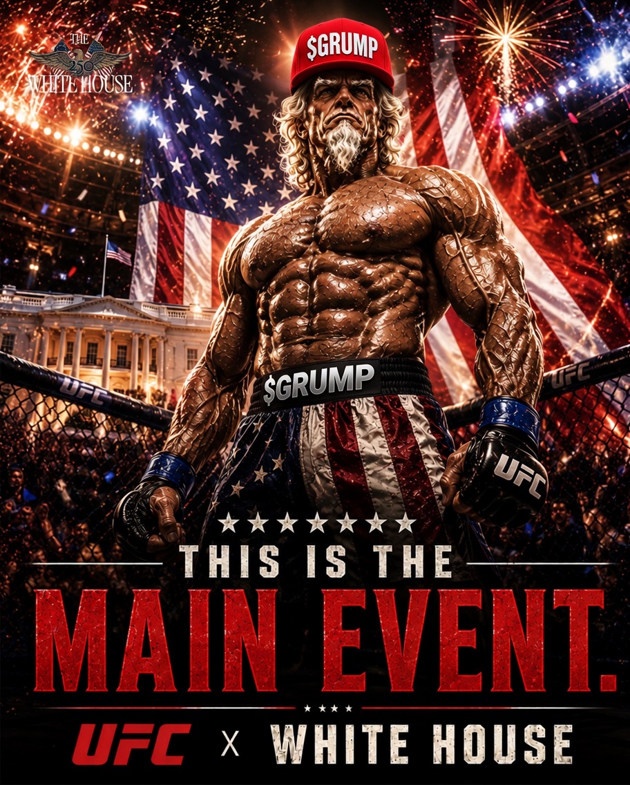 GRUMPDEAL's tweet photo. Tonight we dont't just watch UFC,
We watch LEGENDS get made.
Winners figth.
Losers cry.
That's the $GRUMP way. https://t.co/6tpo8FwE9A