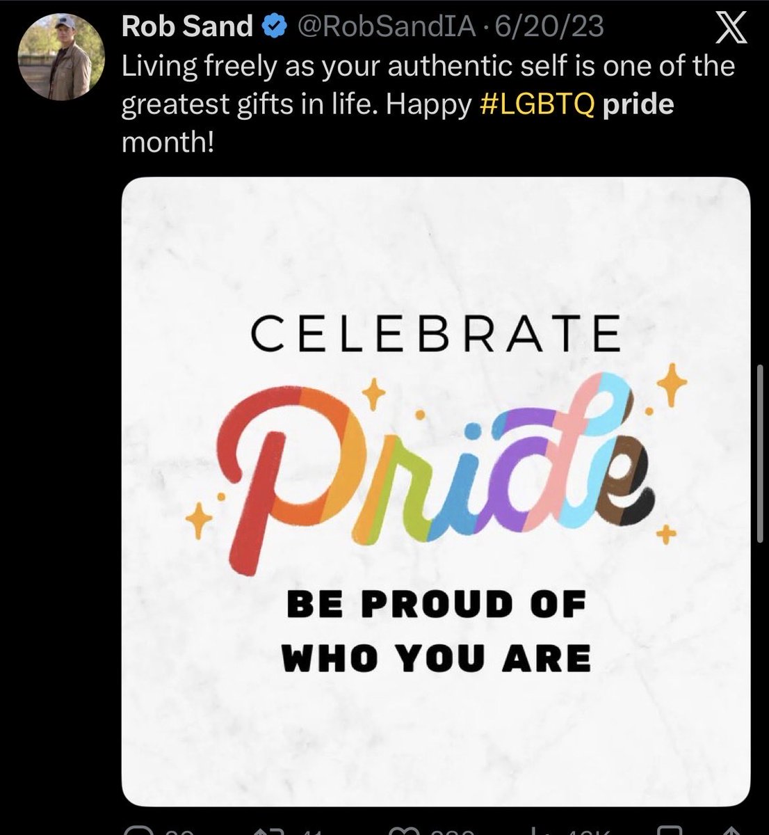 HawkGuyEnjoyer's tweet photo. Rob Sand is out glorifying LQTGB pedophilia in East Village today. 

Bold move in Christian Iowa. 

Friendly reminder: it is Sunday, and Christ is still King. ✝️ https://t.co/I8x9Gh0w11