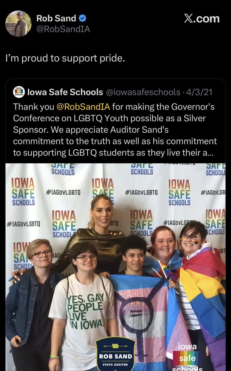 HawkGuyEnjoyer's tweet photo. Rob Sand is out glorifying LQTGB pedophilia in East Village today. 

Bold move in Christian Iowa. 

Friendly reminder: it is Sunday, and Christ is still King. ✝️ https://t.co/I8x9Gh0w11