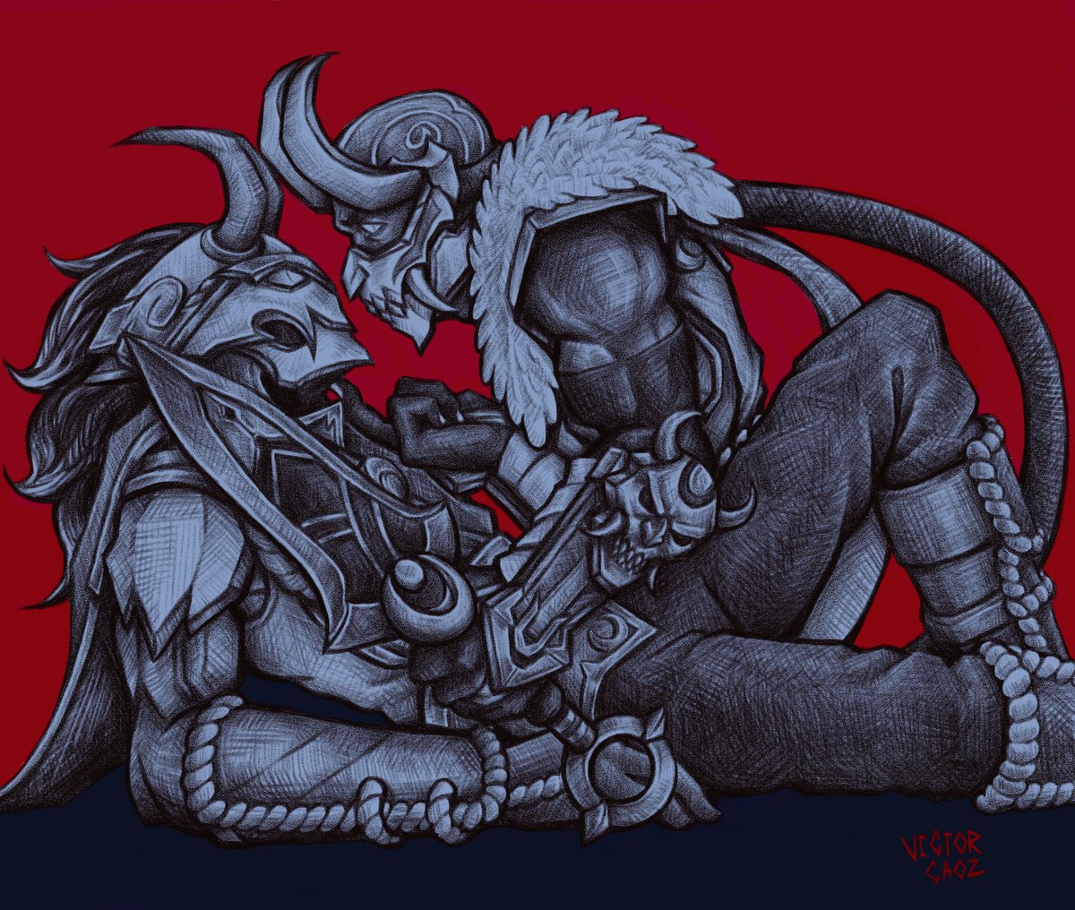 VictorCaoz555's tweet photo. La tentación de la luna llena, tan sedienta de sangre.

#pyke #Jhin #Jhinpyke https://t.co/hsxeNcAO7X