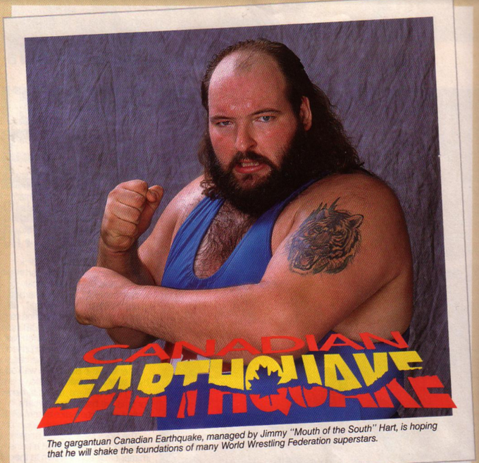 the_joe_marotta's tweet photo. Because I love John Tenta, 

here he is as "Canadian Earthquake", early in his WWF run. https://t.co/zoaEThiSIl