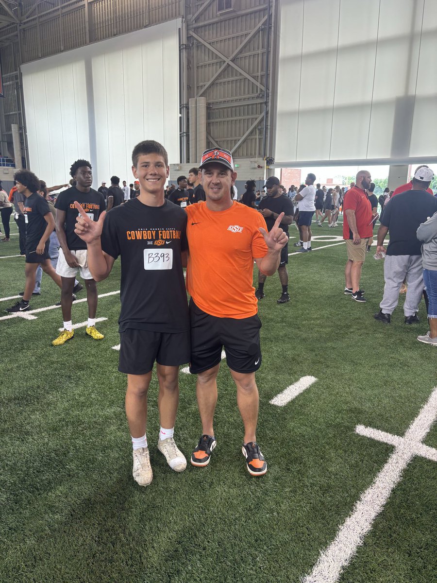 BradieFortner's tweet photo. Great time today at OSU. Got plenty of reps and learned a lot. Thanks to @KevinKilmer and @__CoachMorris for the opportunity to come out and compete today. https://t.co/KGARzqvnJx
