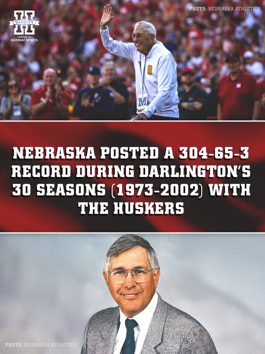 HailVarsity's tweet photo. A Husker legend through and through.

Rest in peace, Coach Darlington. https://t.co/PZw6en37O8