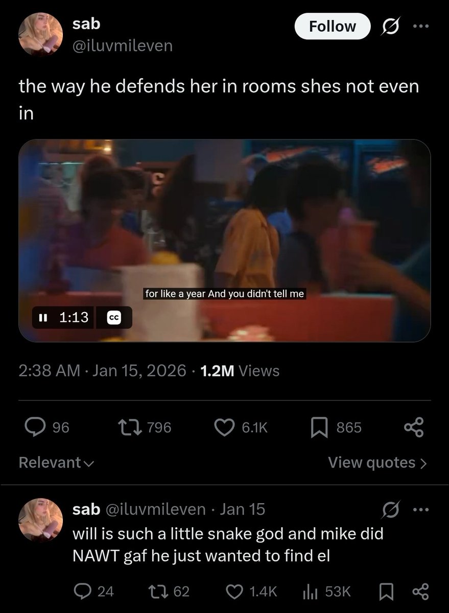 hrhtroybolton's tweet photo. But I hurd Will was responsible for El lying to Mike for months (and when he found out he told her it would piss mike off mind you) and should've stood up to her bullies for her. https://t.co/Z6lfNaCh4a