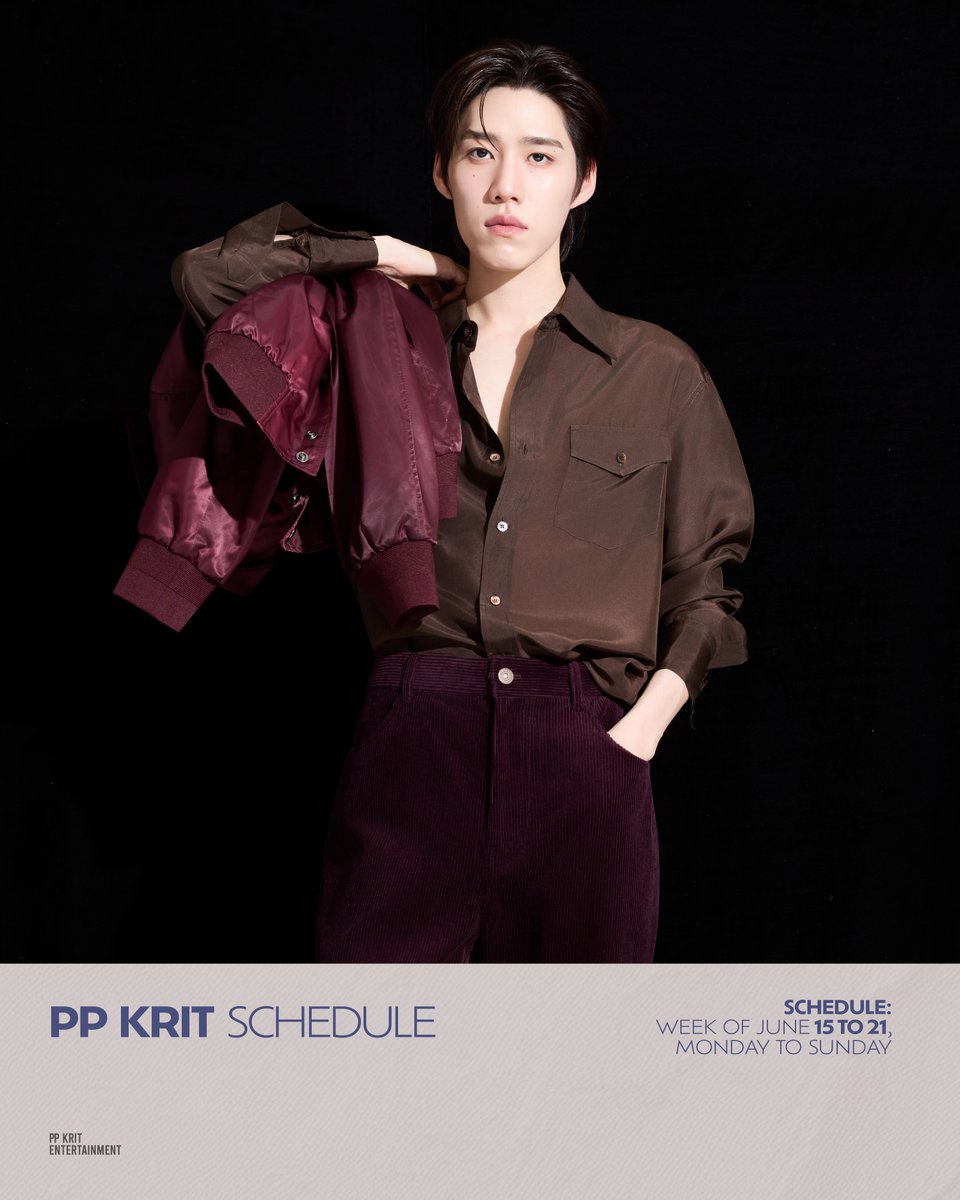 PPKrit_Ent's tweet photo. ตารางงาน 'พีพี กฤษฏ์' ประจำสัปดาห์
วันที่ 15 - 21 มิถุนายน 2569 

#PPKritEntertainment #PPKritt https://t.co/ad5jsoa0WD