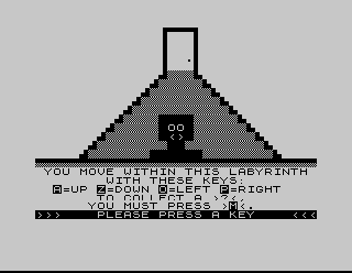 Castle of Questionmarks by Ralf Jahnke for the Sinclair ZX-81 type