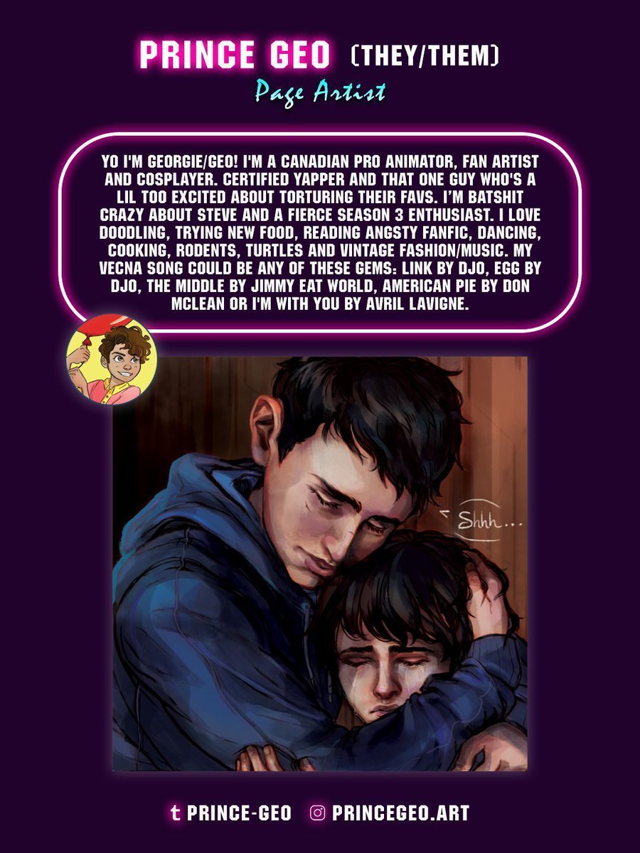StobinZine's tweet photo. Up next is our Artist: Prince Geo
Check them out at their social(s) @/prince-geo on tumblr and @/princegeo.art on instagram

We're excited to have them &amp; can't wait to share their creation with you! 

#contributorspotlight #strangerthings #steveharrington #robinbuckley #stobin https://t.co/p0HBm4jb2K