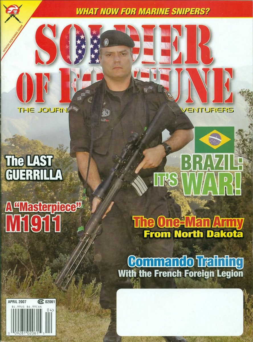 coronelbusnello's tweet photo. Época em que estampei a capa da Revista Americana Soldier of Fortune. 
Fui entrevistado para contar como eu exercia minha função como Atirador de Elite, Sniper. https://t.co/24WIM2l6sB