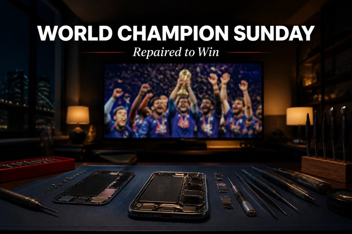 repairedcollect's tweet photo. The Sunday Reset. 🏆🏀 New York is waking up as champions. Don’t let a cracked screen dim the glow of the Knicks’ first title since '73. We bring factory-spec repairs to your doorstep. https://t.co/WZDpZQUHY0 #SundayReset https://t.co/E9PwQ9MqZu