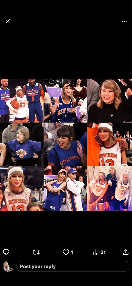 LakerGuru's tweet photo. @FrankyC09089 @nypost why are you such a misogynistic, stupid asshole?  do you say that about any other celebs? especially MEN? NO.  (but celebs only going for attn shld be banned) Oh, BTW, Taylor has always supported the Knicks.  I hope there's tayvoodoo for you. https://t.co/vLnKBi2Nc0