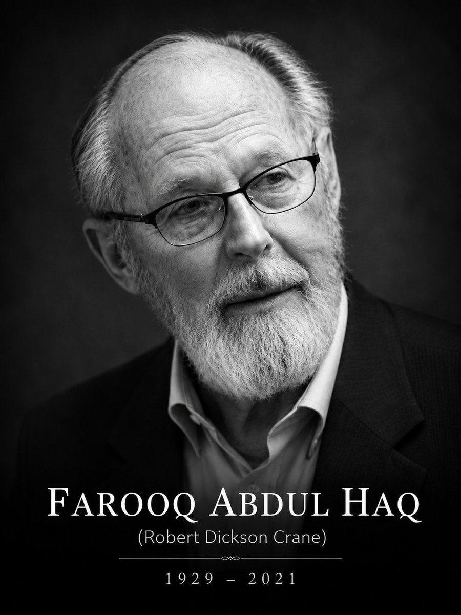 Becoming_Muslim's tweet photo. Most people have never heard of Robert Dickson Crane.

Yet he was a Harvard-trained lawyer, a foreign policy strategist, a National Security Council official, and an adviser within Richard Nixon's circle.

Later, he became a Muslim scholar known as Farooq Abdul Haq. 🧵 https://t.co/aijwI08Nod