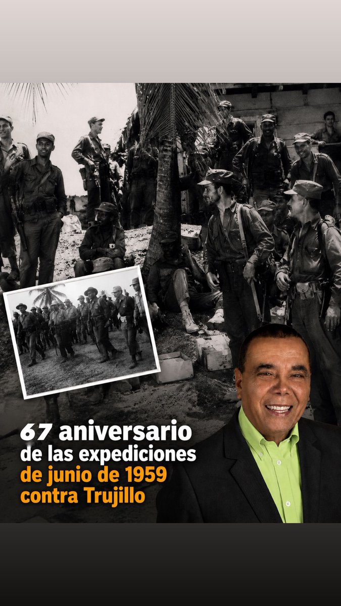 Alcibiadestava's tweet photo. Hoy conmemoramos el 67 aniversario de las gloriosas expediciones del 14 de junio de 1959, una gesta histórica protagonizada por hombres y mujeres valientes que enfrentaron la tiranía de Trujillo con el firme propósito de devolver la libertad y la democracia al pueblo dominicano. https://t.co/BNkXVlzrR1