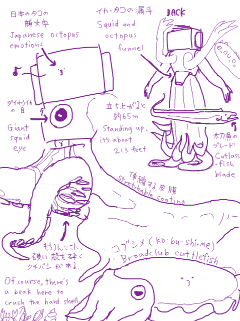 e_nu_o's tweet photo. 相変わらず神出鬼没な海タイテレ　（描くの難しかったけど楽しかったです） https://t.co/Mu2TuEnEOY