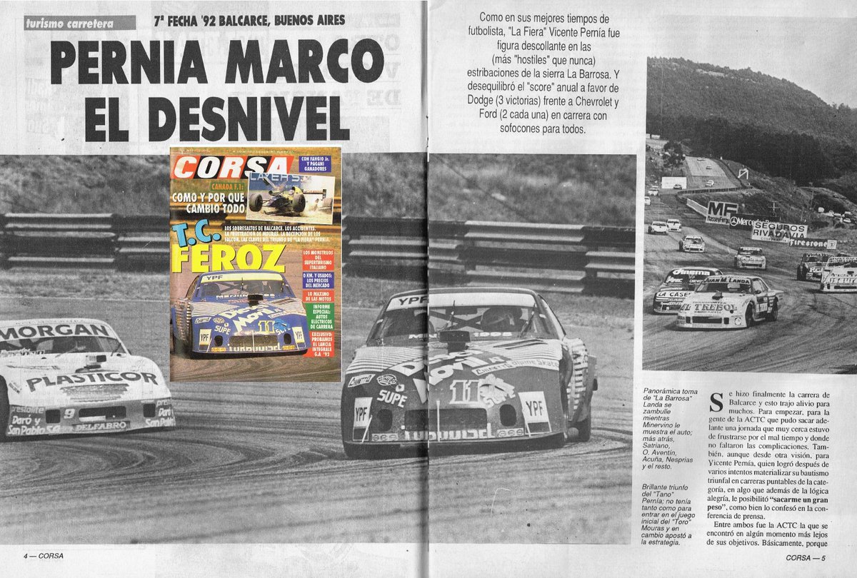PatoG82's tweet photo. 📓 Notas de revista Corsa 🔗 https://t.co/JUYonbQATb

#TurismoCarretera #TCenBalcarce #AutodromodeBalcarce #EmilioSatriano #OsvaldoMorresi #PatoMorresi #VicentePernia #TanoPernia #RevistaCorsa #AutomovilismoArgentino #DodgeTC https://t.co/4Qp3hhohMJ
