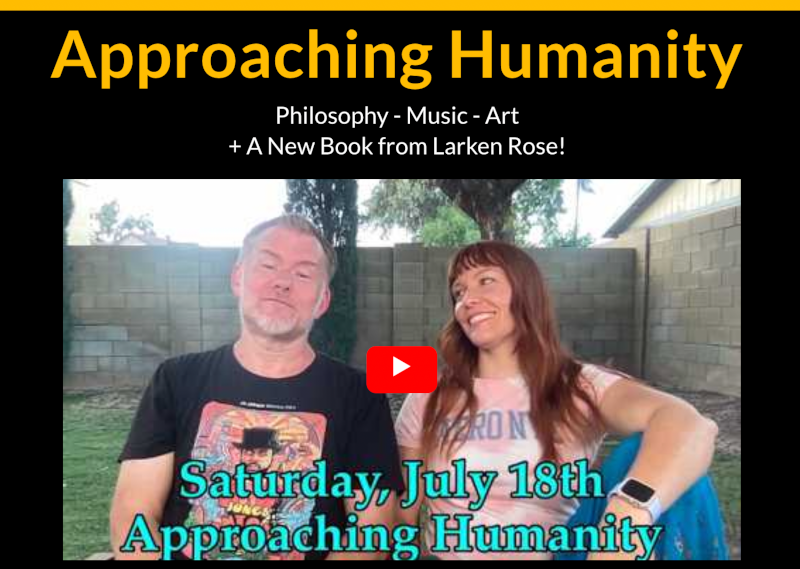 larken_rose's tweet photo. "Approaching  Humanity," the BOOK, is currently at 87,530 words. If all goes well, Thursday I will start taking pre-orders, since it will be released exactly a month from then, on July 18th, at our event of the same name,  happening up in Sedona. (See first comment below.) https://t.co/huTgYWMNkJ