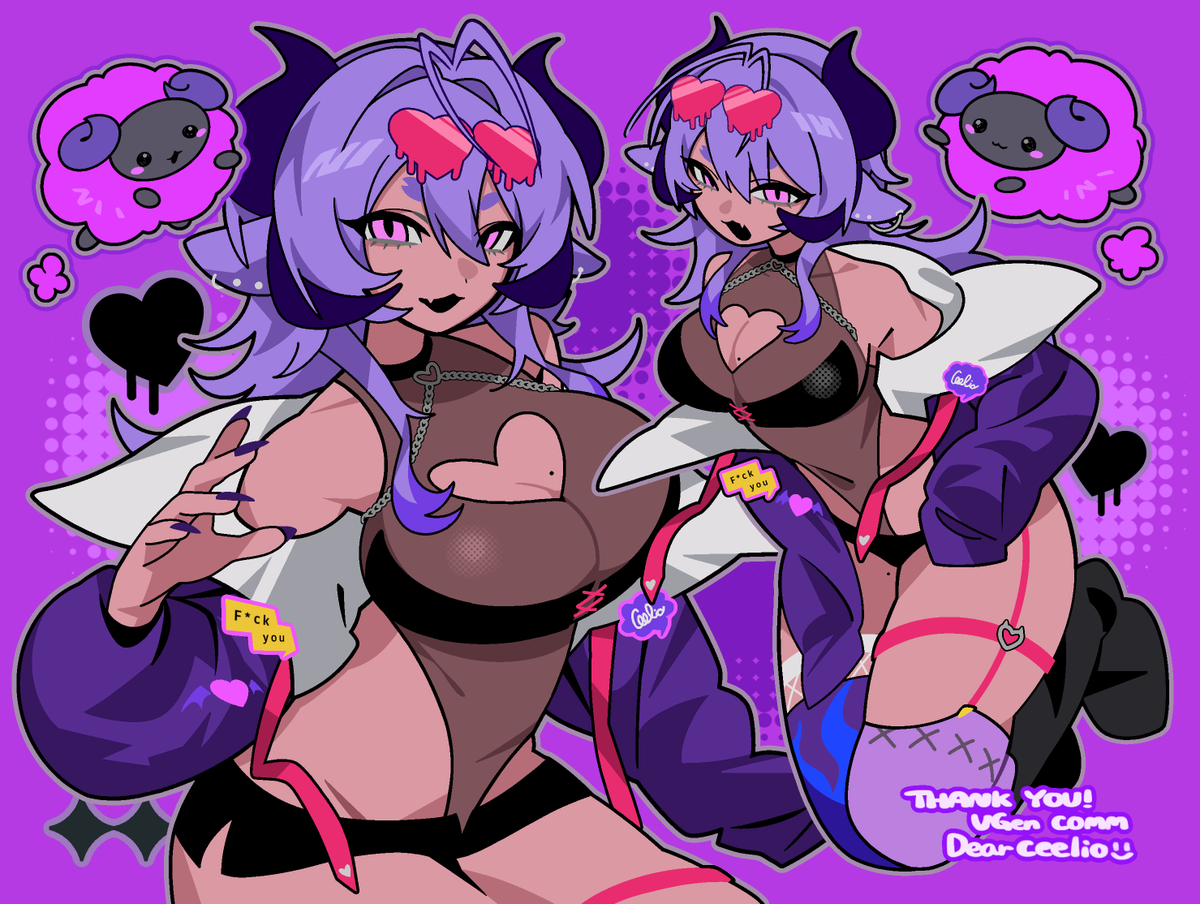 ceelio_ch's tweet photo. [ "if evil why so cute?" 💜😈]
#OnlyLambs | 🎨: @.poa__poa05 https://t.co/r3uqM7Uc15