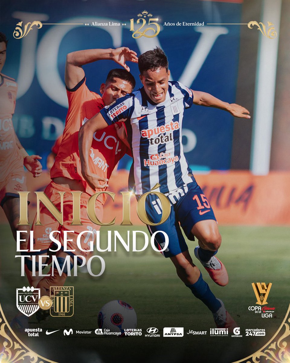 ClubALoficial's tweet photo. ⚪️ 𝐒𝐄𝐆𝐔𝐍𝐃𝐎 𝐓𝐈𝐄𝐌𝐏𝐎 𝐈𝐍𝐈𝐂𝐈𝐀𝐃𝐎 🔵

🏆: Fecha 1 @CopadelaLigape 

UCV 0-0 @ClubALoficial 

#AlianzaLima
#CopaCalienteDeLaLiga https://t.co/D7dzV6GjJT