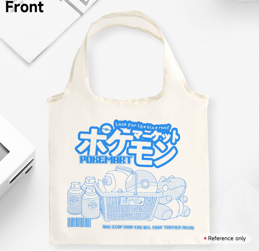 percivoreart's tweet photo. making mock up pokemart shopping bags https://t.co/wvPCW8a345