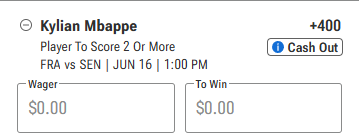 CalmondSeesEdge's tweet photo. Kylian Mbappe 2+ Goals | DraftKings

Odds: +750

My Model's Fair Odds: +616

EV: +18.71%

Caesars is pricing this at +400. I'm getting +750.

Note: I also have Mane 2+ Goals in this game. Correlated bet — multiply stakes by 0.77x if taking both.

The numbers never lie. https://t.co/2gvq9aEnJ0