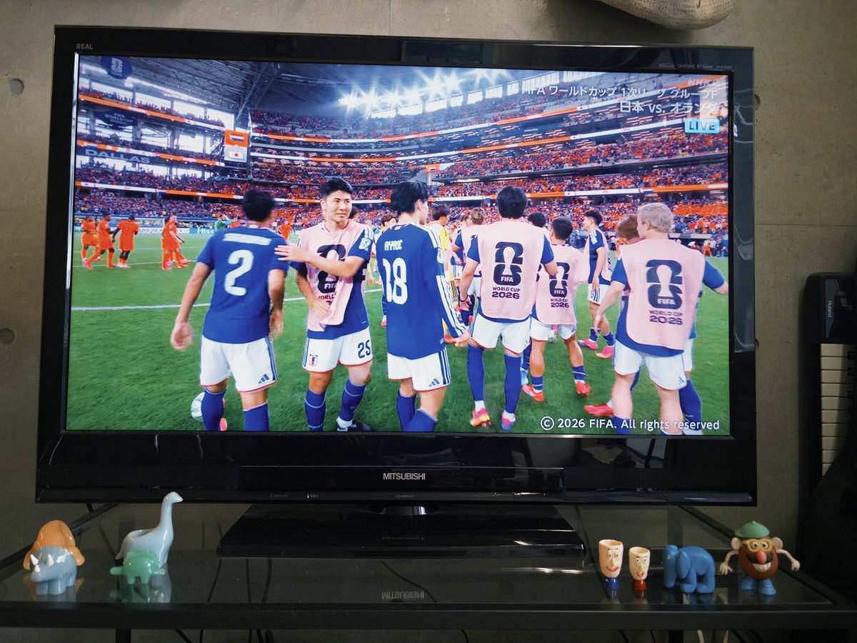 maechan_unless's tweet photo. ワールドカップ初戦は家で本田さんと応援した
オランダに2回追いついた日本かっこよすぎた https://t.co/kJAxqvewnM