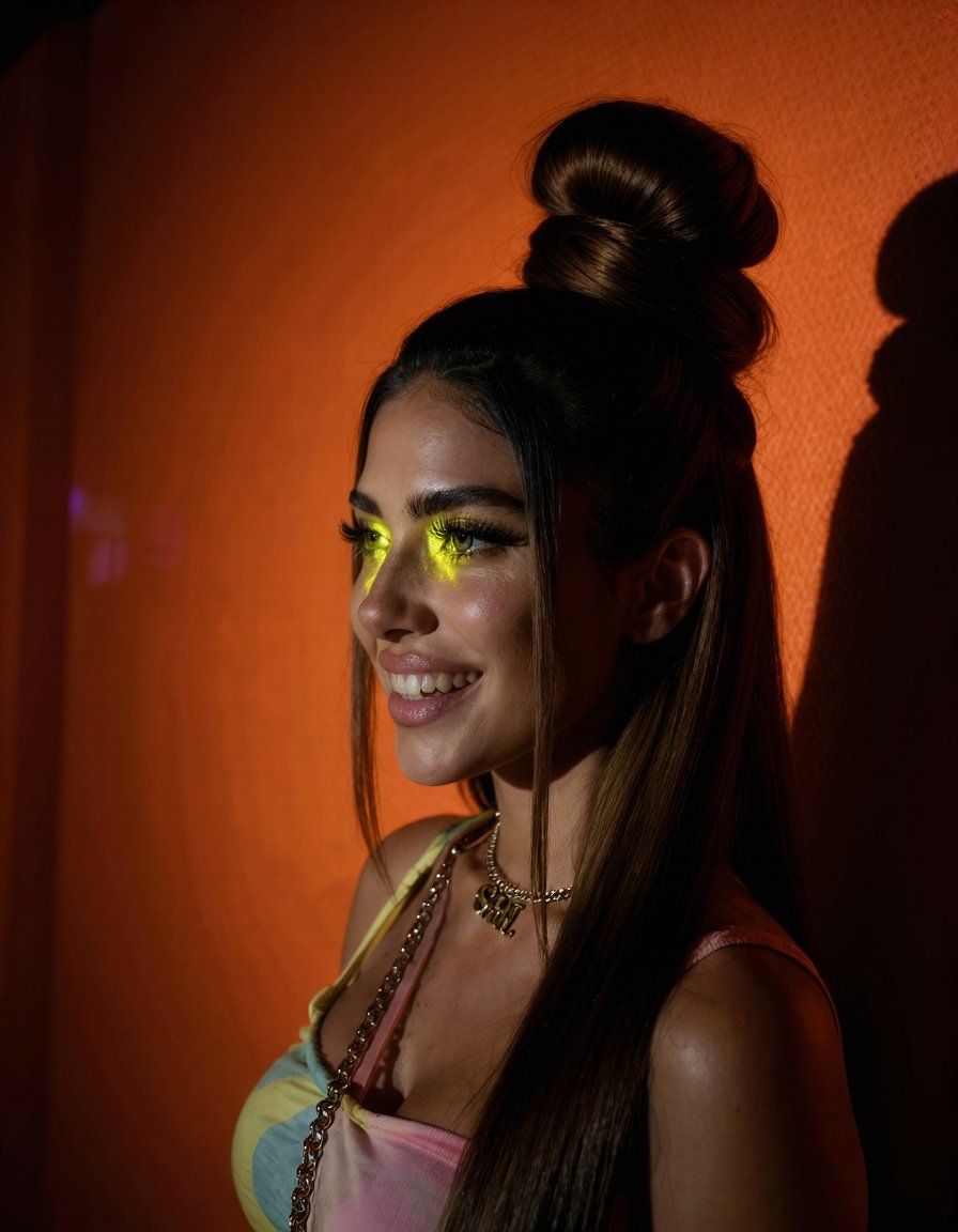 SpaceSamuraiX's tweet photo. Different vibe today. Helping a friend out for her photography degree. 🎨 #photoshoot #editorial #neonvibes #modelfortheday https://t.co/zGcpMmT0RW