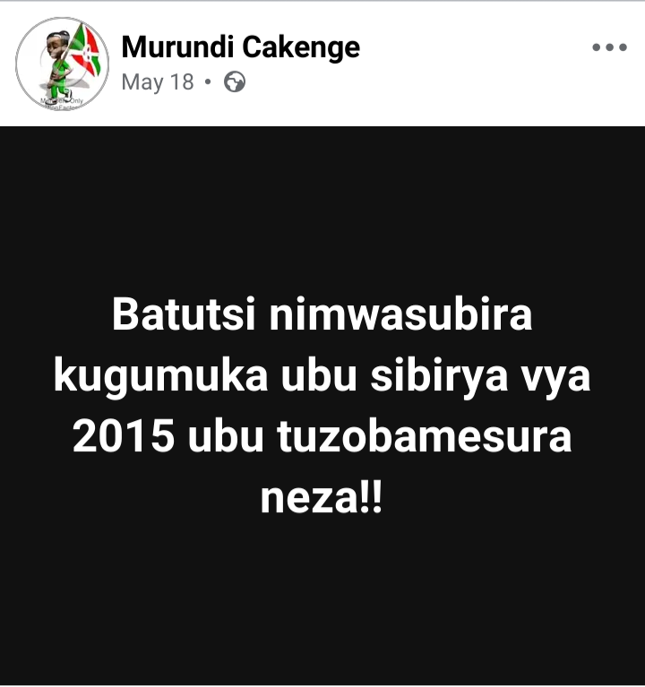 Ingwe26072025's tweet photo. @ButoyiJon @Saty_agraha @NgogaFred This man nicknamed Muhutu cakenge spy of Burundi intelligence, confirms that 2015 Tutsis were killed, until now Tutsis still on target @NgogaFred #SimbaYaAmaniAfrica #stopdiscrimination https://t.co/ZmlUMmBvTT