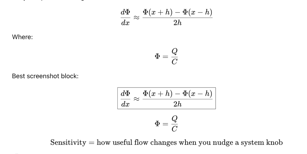 _kboy_'s tweet photo. A lot of AI/software work right now is just changing parts and hoping the metric moves.

Prompt changed.
Model changed.
Context changed.
Tool changed.
Retry policy changed.
Sensitivity analysis asks the better question:
what is the system actually sensitive to?

That’s where the leverage is.
Which knob moves useful output per cost?

dropping some stuff soon