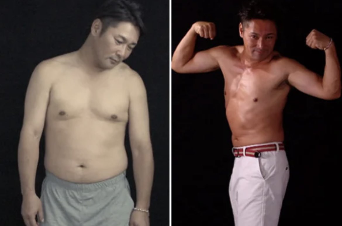 hitoshi_papafit's tweet photo. 現在、50代

半年でマイナス20kgした
「元木大介さん」の
ストレスゼロで痩せた習慣

・毎日「健康でカ���コいい自分」を想像
・1日2リットル必飲。ポイントは常温
・朝のコーヒーで代謝UP
・筋トレ週2、毎日歩く（移動を歩きに）
・あえて「体重を測らない」
・アプリで食べたものを全て可視化
・栄養の知識をつけて賢く食べる
・お酒・砂糖入りドリンクは大幅減
・毎食タンパク質をとることを意識
・音楽聞きながらのウォーキング最強

無理せず一生続けるには習慣化
自分をコントロールするのが
成功への近道。